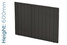 AP-MALF6H6S-TH - Apollo Malpensa Flat Aluminium Designer Anthracite Single Horizontal Radiator H600mm X W800mm AP-MALF6H6S-TH - Apollo Malpensa Flat Aluminium Designer Anthracite Single Horizontal Radiator H600mm X W800mm
